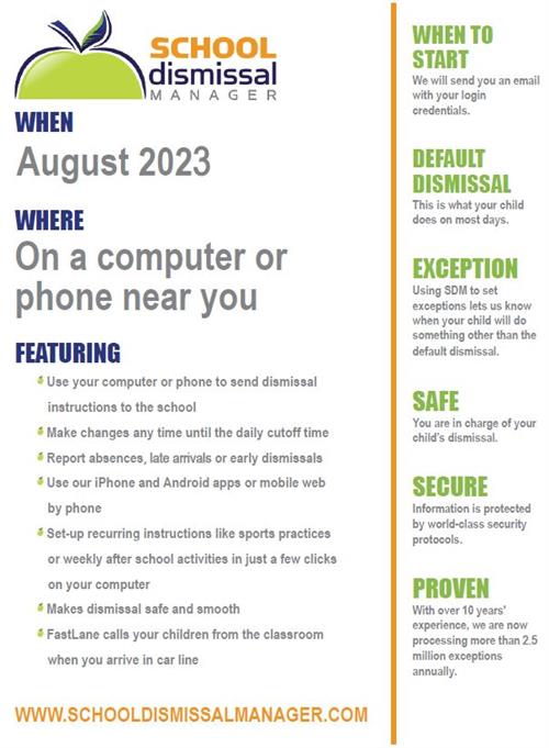 School Dismissal Manager Flyer
